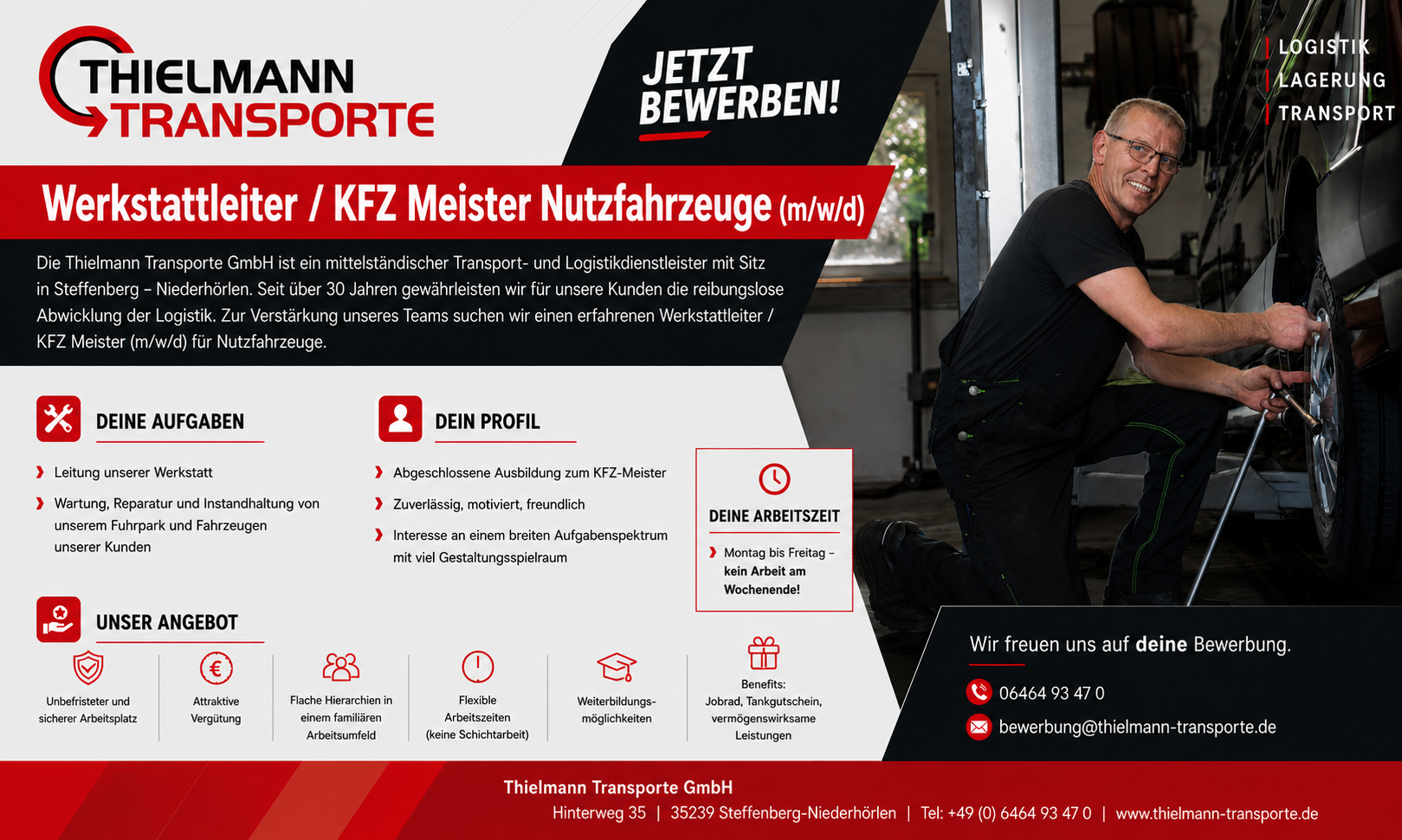 Stellenanzeige Werkstattleiter oder KFZ-Meister Nutzfahrzeuge